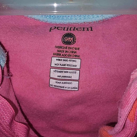 5/20 Petitlem Toddler Pink Polkadots and Owl print With Zipper Onesie Footies - Picture 6 of 6